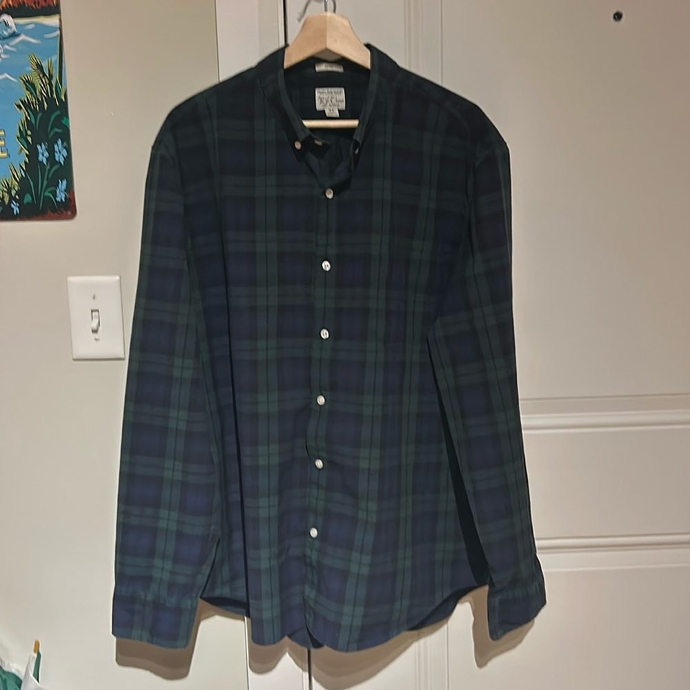 J. Crew Men’s Long Sleeve Button Down Shirt - Blackwatch